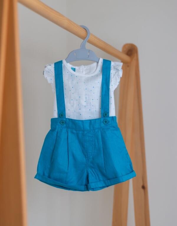 Girls Star Print Dungaree