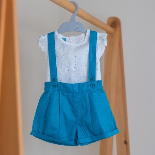 Girls Star Print Dungaree