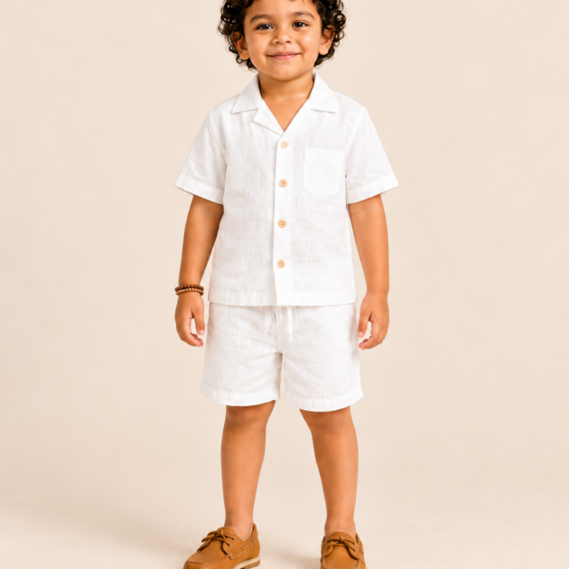 Cuban collar shorts set
