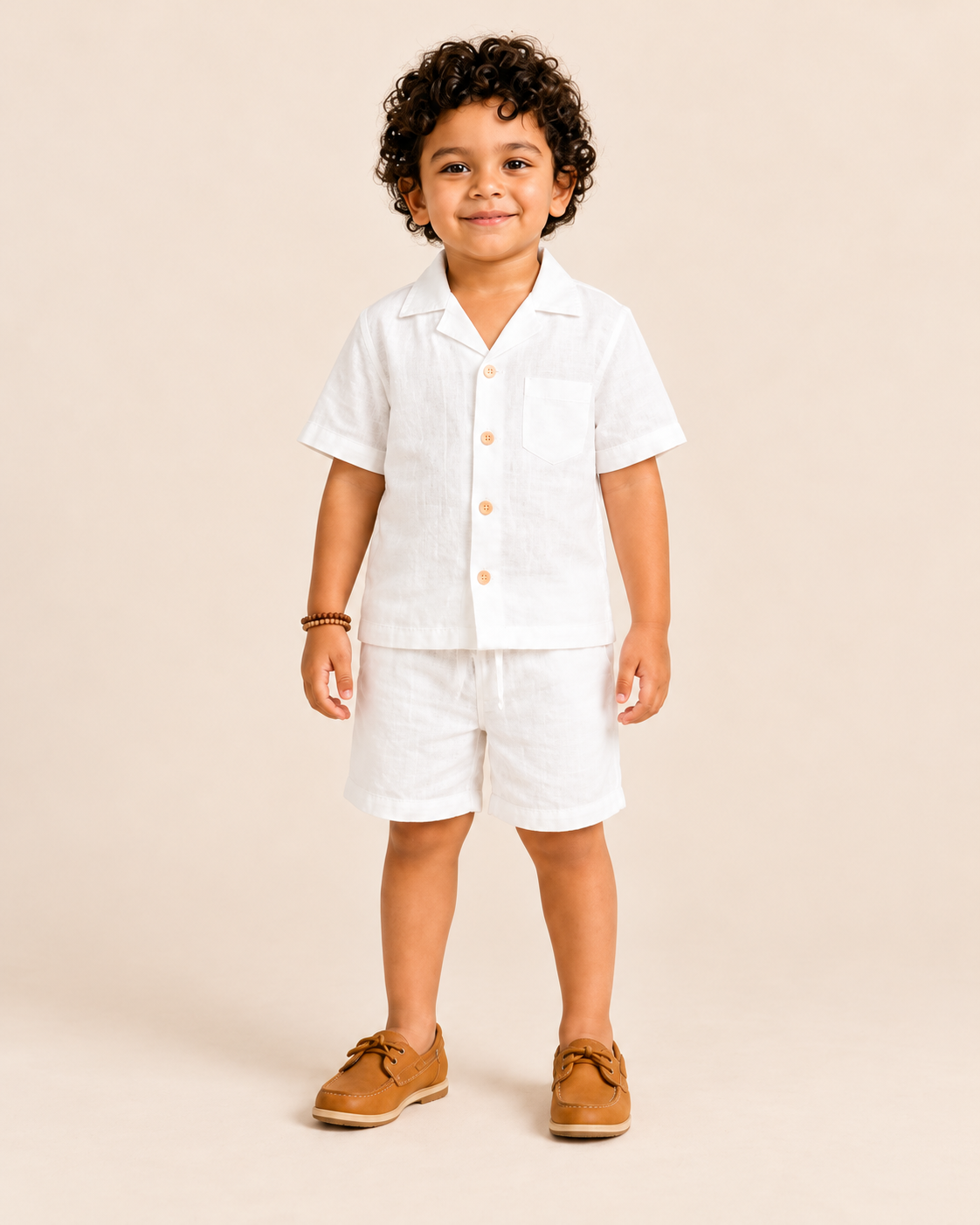 Cuban collar shorts set
